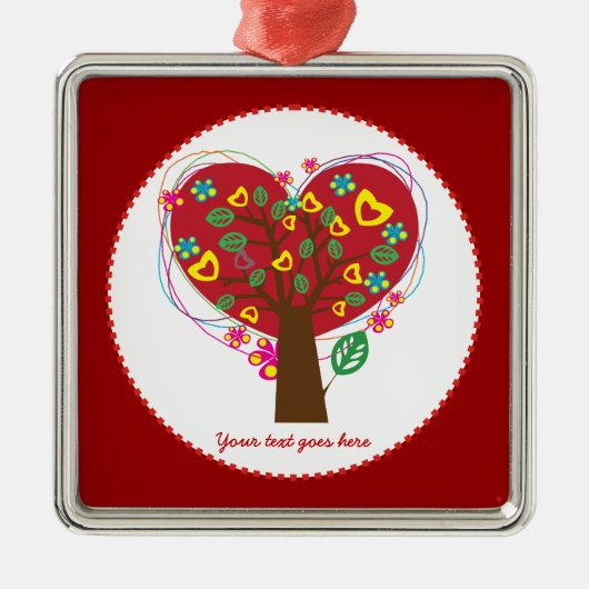 Liebe des Herzens Valentinstag Ornament Aus Metall (Vorne)