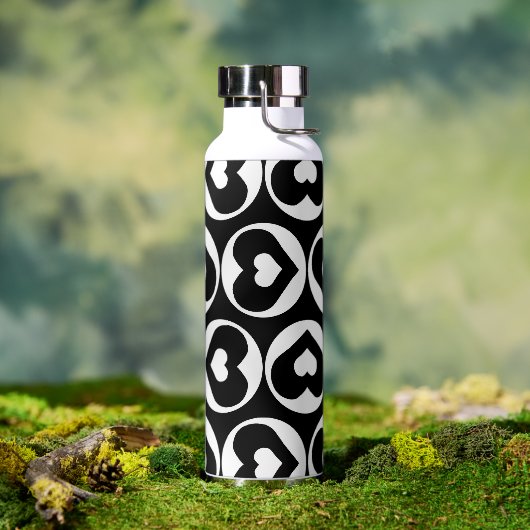 Liebe des Herzmusters Graphic Bold Trinkflasche (Außenbereich)