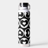 Liebe des Herzmusters Graphic Bold Trinkflasche (Rückseite)