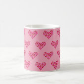Liebe des Herzmusters rosa Grafik Kaffeetasse (Mittel)