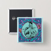 Liebe des Hippie-Blick-I meine Button (Vorne & Hinten)