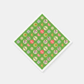 Liebe des Hundes auf Grün Serviette (Ecke)