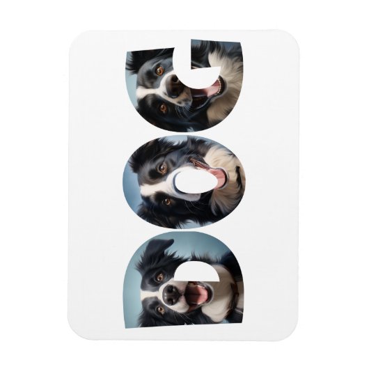 Liebe des Hundes i Cot Out Bilder Magnet (Vertikal)