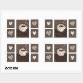 Liebe des Kaffees Art Stickers (Blatt)