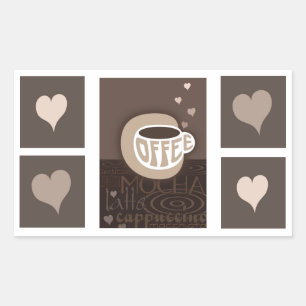 Liebe des Kaffees Art Stickers