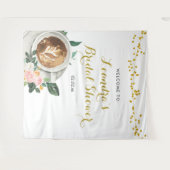 Liebe des Kaffees ist Brautparty-Gebäck Wandteppich (Vorderseite (Horizontal))