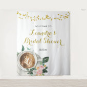 Liebe des Kaffees ist Brautparty-Gebäck Wandteppich (Vorderseite)