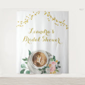 Liebe des Kaffees ist Brautparty-Gebäck Wandteppich (Vorderseite)