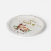 Liebe des Kaffees ist das Brechen Brautparty Papie Pappteller (Schrägansicht)