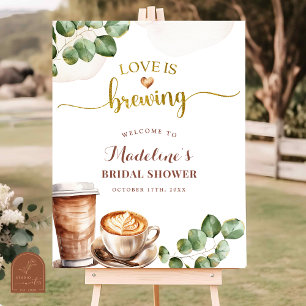 Liebe des Kaffees ist das Brechen des Brautparty B Poster