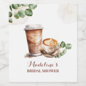 Liebe des Kaffees ist das Brechen des Weinflaschen Weinetikett (Einzelnes Label)