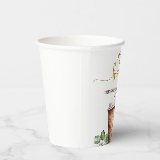 Liebe des Kaffees ist das Brechen von Brautparty P Pappbecher (Rechts)