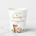 Liebe des Kaffees ist das Brechen von Brautparty P Pappbecher<br><div class="desc">Liebe des Kaffees ist das Brechen von Brautparty Paper Cups</div>