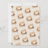 Liebe des Kaffees ist das Brewing Boho Chic Brautp Einladung (Rückseite)