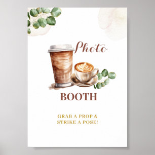 Liebe des Kaffees ist FotoBooth Party-Zeichen Poster