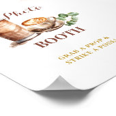 Liebe des Kaffees ist FotoBooth Party-Zeichen Poster (Ecke)