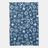 Liebe des Kompassboots des Ankerringes Geschirrtuch (Vertikal)