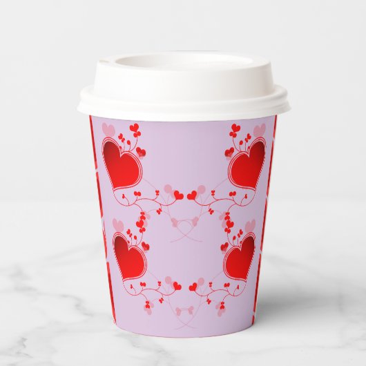 Liebe des Lavendels Pappbecher (Rückseite)