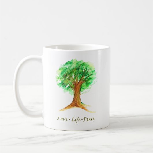 Liebe des Lebens - Frieden Kaffeetasse (Links)