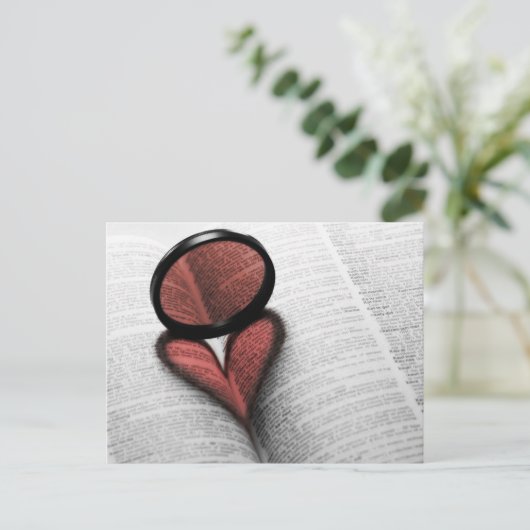 Liebe des Lesens Postkarte (Stehend Vorderseite)