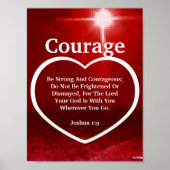 Liebe des Lichts der Courage biblischen Verse-Cust Poster (Vorne)