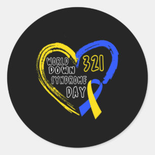 Liebe des Liebe World Down Syndrome Awareness Day Runder Aufkleber