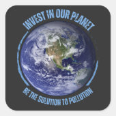 Liebe des modernen Planeten Quadratischer Aufkleber (Vorderseite)