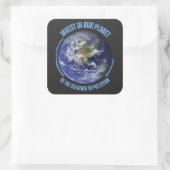 Liebe des modernen Planeten Quadratischer Aufkleber (Tasche)