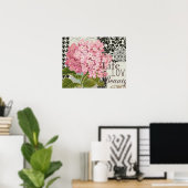 Liebe des Musters "Damask Pattern Floral Decor" Poster (Heimbüro)