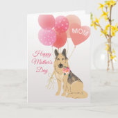 Liebe des Muttertages von deinem deutschen Schäfer Karte (Gelbe Blume)