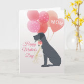 Liebe des Muttertages von deinem großen Dänen Karte (Gelbe Blume)