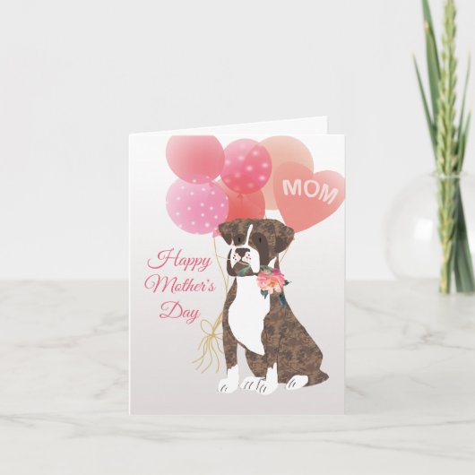 Liebe des Muttertags von Ihrem Boxerhund am Brindl Karte (Vorderseite)