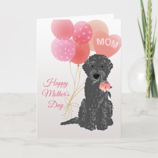 Liebe des Muttertags von Labradoodle Dog Karte (Vorderseite)