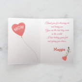 Liebe des Muttertags von Labradoodle Dog Karte (Innenseite)