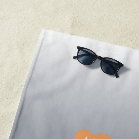 Liebe des Ozeans | Monogram Beach Handtuch (Beispiel)