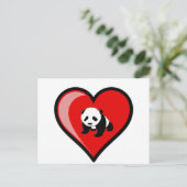 Liebe des Pandas Postkarte (Stehend Vorderseite)
