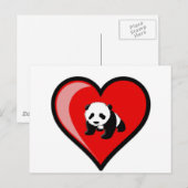 Liebe des Pandas Postkarte (Vorne/Hinten)
