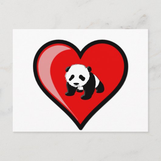 Liebe des Pandas Postkarte (Vorderseite)