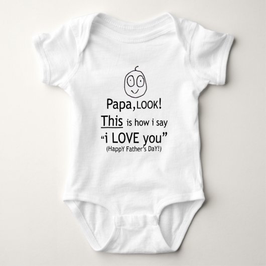 Liebe des Papas I Sie! Baby Strampler (Vorderseite)