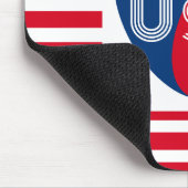 Liebe des Patriotic Red White Blue Fun Herzens der Mousepad (Ecke)