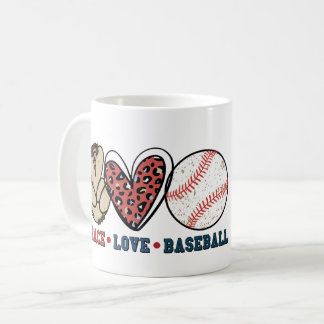 Liebe des personalisierten Friedens Baseball Tasse