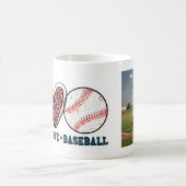 Liebe des personalisierten Friedens Baseball Tasse (Mittel)