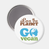 Liebe des Planeten Vegan Magnet (Vorderseite/Rückseite)