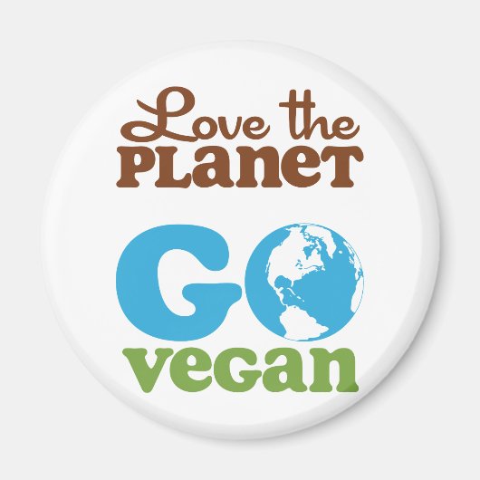 Liebe des Planeten Vegan Magnet (Vorne)