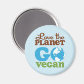 Liebe des Planeten Vegan Magnet (Vorderseite/Rückseite)