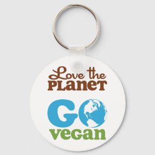 Liebe des Planeten Vegan Schlüsselanhänger
