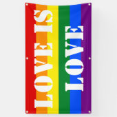 Liebe des Regenbogen-Flaggen-Gay Pride-LGBT ist Banner (Vertikal)