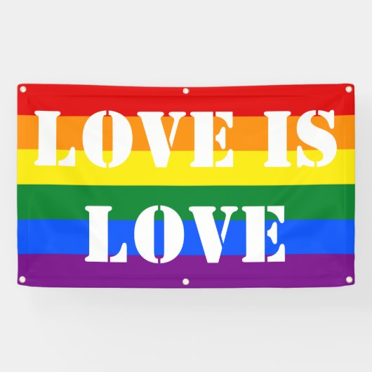 Liebe des Regenbogen-Flaggen-Gay Pride-LGBT ist Banner (Horizontal)