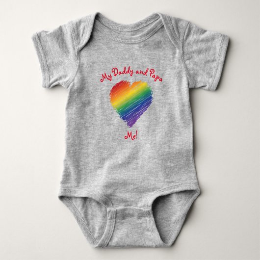 Liebe des Regenbogens Baby Strampler (Vorderseite)