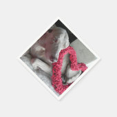 Liebe des Regens - Weimaraner Hund Napkins Serviette (Ecke)